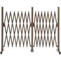 Expanding Aluminium Garden Trellis - Brown Outdoor Decor, Weather-Resistant Metal Fence, Patio Accessory