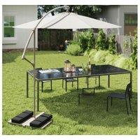 Heavy-Duty Parasol Base Weights - 25kg Fillable Sandbags, Weather-Resistant Oxford Fabric, Set of 2