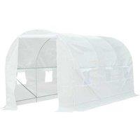 4.5m Walk-In Greenhouse Storage Tunnel - Heavy Duty PE, Galvanised Steel Frame, Weatherproof, Large Capacity