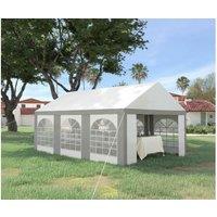 6x4m Galvanised Steel Outdoor Party Marquee Tent with Removable Sides, Windows & Doors - Large Weather-Resistant Event Shelter