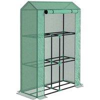 Steel Frame Three-Shelf Mini Greenhouse - Weatherproof Storage, UV Protection, 40 x 100cm