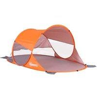 2-Person Pop-Up Tent - Lightweight Fibreglass Frame, Portable Camping Shelter - Orange