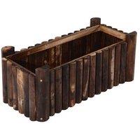 Fir Wood Raised Garden Planter Box - 78cm Large Plant Pot