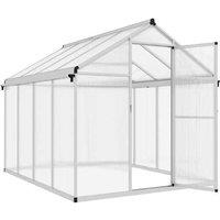 6x8ft Polycarbonate Walk-in Greenhouse with Lockable Door, Weatherproof Frame & Rain Gutter