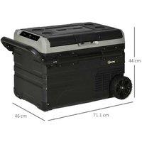 40L Portable Outdoor Fridge Freezer - Modern Patio Accessory with LED & Handles