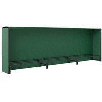 Outdoor Firewood Rack with Cover - Weather-Resistant Metal Garden Storage, Dark Green, 300x36x99cm