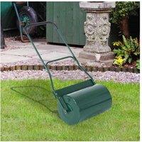 Heavy-Duty 40L Steel Lawn Roller - Water/Sand Fill, Rust-Resistant, Green