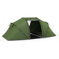 4-6 Person Family Tunnel Tent - UV & Waterproof Shelter, 2 Bedrooms, Durable Polyester