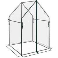 90x90x145cm Clear PVC Walk-In Tomato Greenhouse - Weatherproof Plant Storage Shelter
