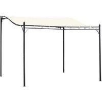 3x3m Wall Mounted Outdoor Garden Porch - Weather-Resistant Metal Patio Accessory