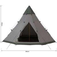6-Person Waterproof Tipi Camping Tent with Metal Frame & Carry Bag - Family Outdoor Shelter