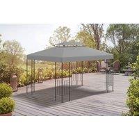 3x4m Weather-Resistant Gazebo Roof Canopy Replacement - Light Grey, UV50+, Polyester, Two-Tier Design