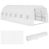 Walk-In PE Greenhouse Storage Cover - Weatherproof, Tear-Resistant, Roll-Up Door