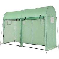 3x1x2m Walk-In Greenhouse Storage Shed - Galvanized Steel Frame, Double Doors & 4 Windows