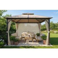 4pc Polyester Gazebo Sidewalls - Weather-Resistant Privacy Panels for 3x4m Canopy