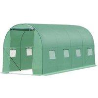 4x2m Walk-In Polytunnel Greenhouse with UV-Resistant PE Cover & Galvanised Steel Frame