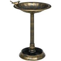 Antique Bronze Bird Bath Planter - Outdoor Garden Feature, 72cm