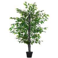 Artificial Banyan Tree in Pot - Realistic Indoor/Outdoor Faux Plant