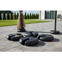4 Piece Gazebo Weighted Base Set - Heavy-Duty HDPE, Black, Portable Weather-Resistant Weights
