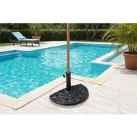 Heavy Duty Resin Parasol Umbrella Base - Bronze, Weather-Resistant, Space-Saving Design