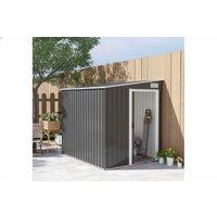 PRICE DROP! 7 x 5ft Galvanised Steel Garden Storage Shed with Sliding Door - Weather-Resistant, Lean-To Design
