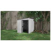 5x7ft Galvanised Steel Garden Tool Shed with Sliding Doors & Dual Vents - Weather-Resistant Outdoor Storage