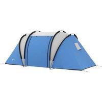 Family Waterproof Camping Tent with 2 Bedrooms & Living Area, 3000mm - Blue, Portable & Spacious