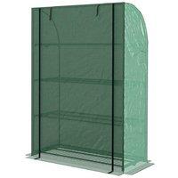 4-Tier Mini Walk-In Greenhouse Storage with PE Weatherproof Cover & Wire Shelves