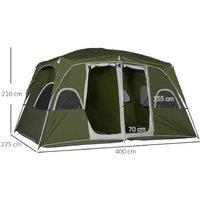 Waterproof 4-8 Person Family Camping Tent - 2-Room, Mesh Windows, Lightweight & Portable