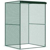 Small Animal Cage Tent - Anti-Bird/Insect Net for Rabbits, Guinea Pigs & Hamsters - 1.21.21.8m Durable Steel Frame