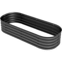 Galvanised Steel Raised Planter Box for Outdoor Plants & Flowers