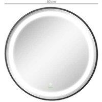 Round LED Bathroom Mirror - Dimmable, Modern Aluminium Frame, Hardwired