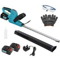 Cordless Hedge Trimmer - 51cm Double-Sided Blade, 2 x 4Ah Batteries, Circuit Protection