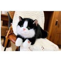 Interactive Fluffy Cat Plush Toy - Meowing Ragdoll for Ages 3+ - Soft, Battery-Operated Cuddly Cat