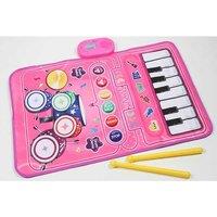 80x50cm Interactive Music Play Mat Jazz Drum Piano Toy - Ages 3+, Educational, Foldable, Anti-Slip