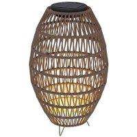 IP44 Solar LED Outdoor Lantern - Weatherproof, Auto On/Off, Rattan Style