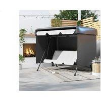 Waterproof 3-Seater Garden Swing Chair Cover, Heavy-Duty Polyethylene, UV Resistant - Dark Grey