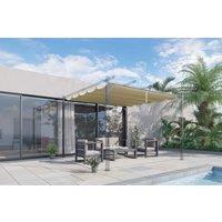 3x3m Weather-Resistant Polyester Pergola Canopy Replacement - Retractable Roof Cover