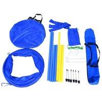 Adjustable Dog Agility Training Set - Portable, Sturdy, Easy-Setup for Small & Medium Pets