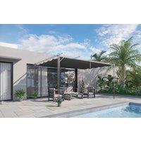 4x3m Weather-Resistant Polyester Pergola Roof Cover Replacement - Retractable Canopy for Outsunny