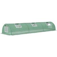 3m Walk-In Tunnel Greenhouse Storage with 5 Mesh Vents - Durable Steel Frame, Weatherproof PE Cover