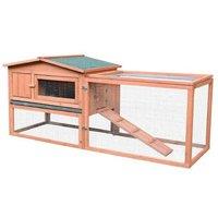 2-Floor Rabbit Hutch & Guinea Pig Cage - Outdoor Wooden Small Pet House, Easy Clean, Secure, 1585868cm
