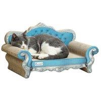 2-in-1 Corrugated Cardboard Cat Scratcher Sofa Bed with Catnip - Indoor Furniture Protector - 30.55531.5cm