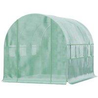 Walk-In PE Polytunnel Greenhouse Storage Shed - Weatherproof, Steel Frame, 3x2x2m, Zipped Door