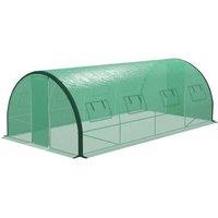 Walk-in Polytunnel Greenhouse Storage Shed, 63m Reinforced PE Cover - Weatherproof & Spacious