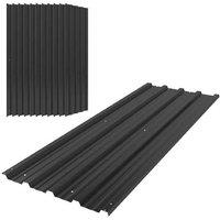 Set of 12 Galvanized Steel Roof Panels for Garden Storage Sheds & Outdoor Buildings - Weatherproof Cladding Solution
