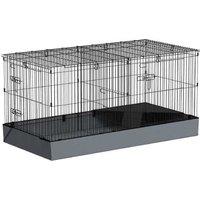 2-in-1 Guinea Pig, Rabbit & Small Pet Cage - Multi-Zone, Waterproof Oxford Floor, Indoor Playpen
