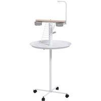 Bird Stand with Tray, Perches & Bowls - Indoor/Outdoor Small Pet Play Centre