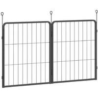 Heavy-Duty Steel Dog Pen Expansion Panels - Black, Small Breed, Indoor/Outdoor