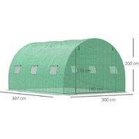 Polytunnel Walk-in Greenhouse - 432m, Heavy-Duty Steel Frame, Weatherproof Storage & Plant Protection